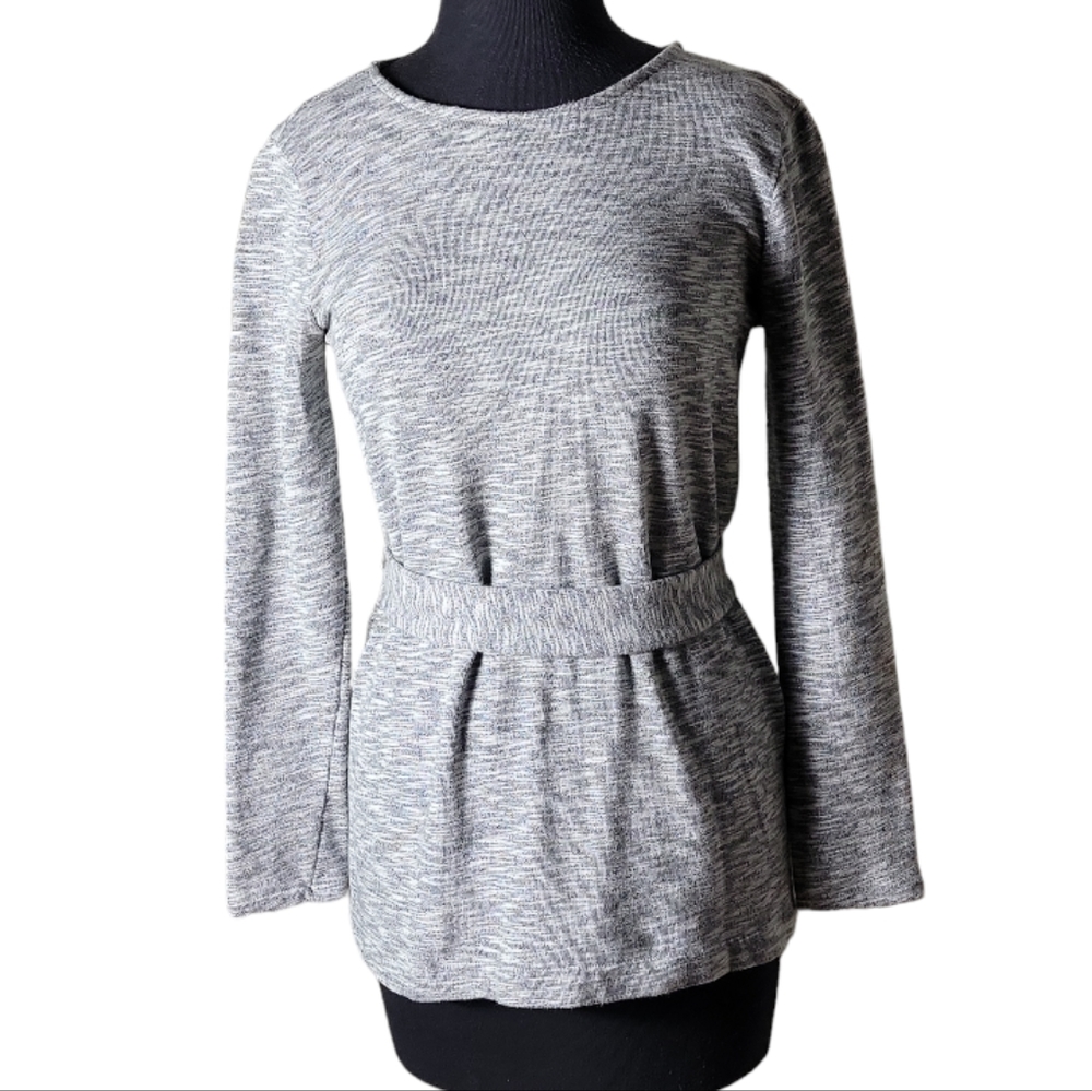 J. Crew mercantile gray heather tie caist crewneck Smsweatshirt women's XS